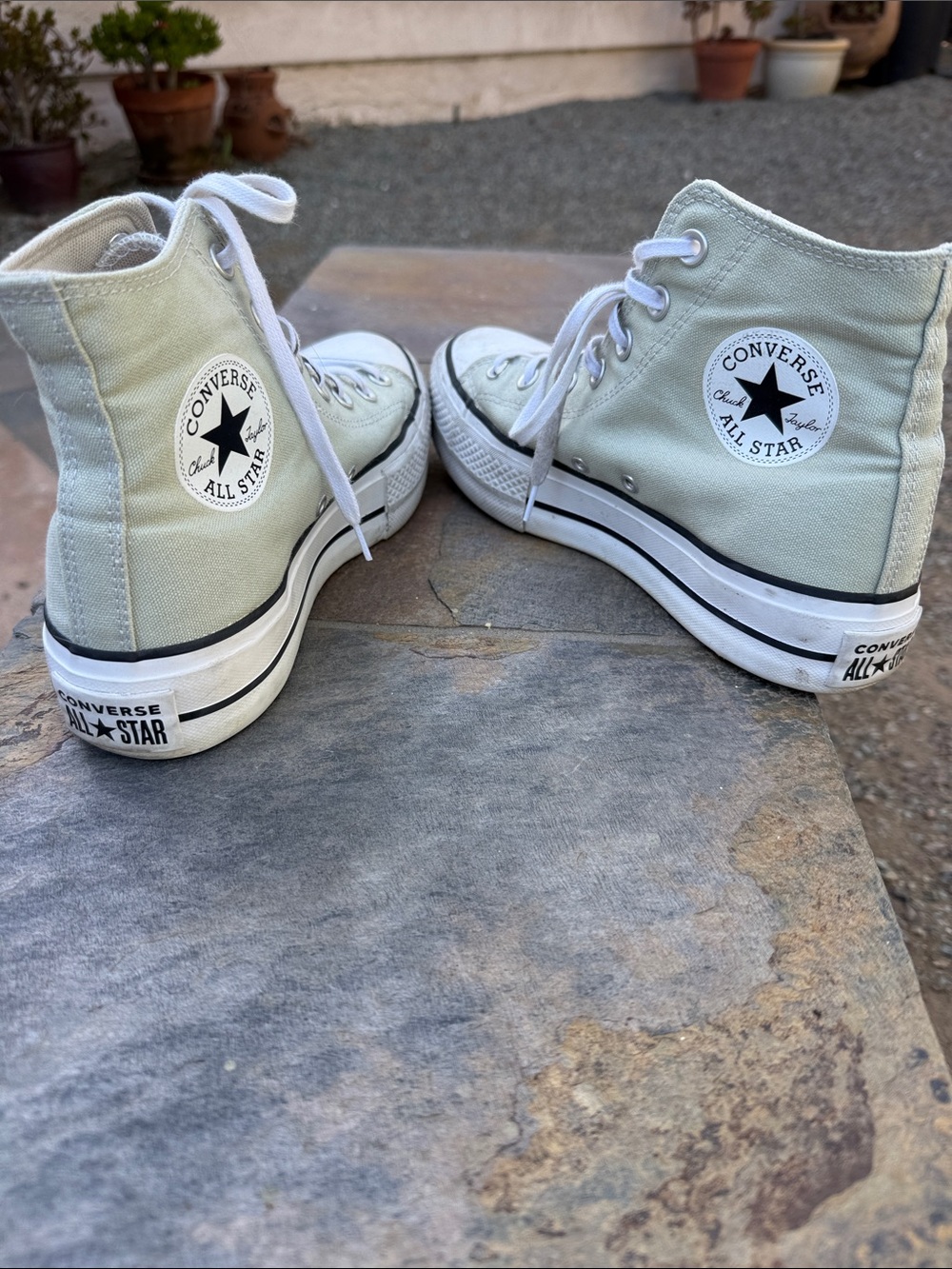 Converse High Top Sneakers in Sage Green